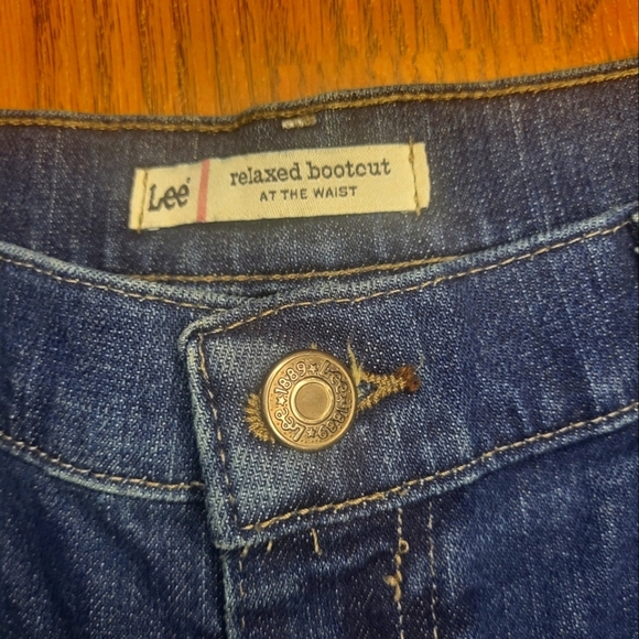 Lee Bootcut Relaxed Fit Jeans Women’s 14 Long At the Waist Stretch YKK Zip A86 - Picture 6 of 12